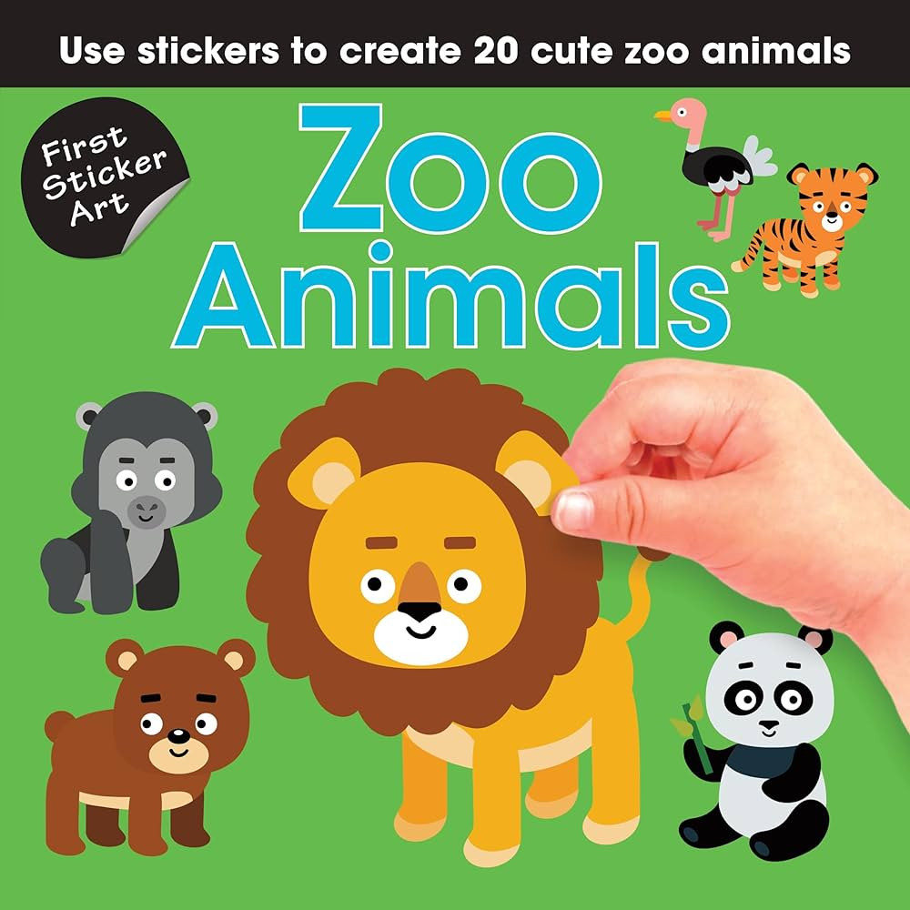 First Sticker Art: Zoo Animals: Color By Stickers for Kids, Make 20 Animal Pictures! (Independent... | Amazon (US)