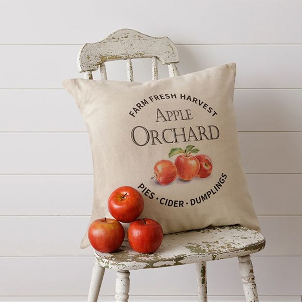 Apple Orchard Square Accent Pillow | Antique Farm House