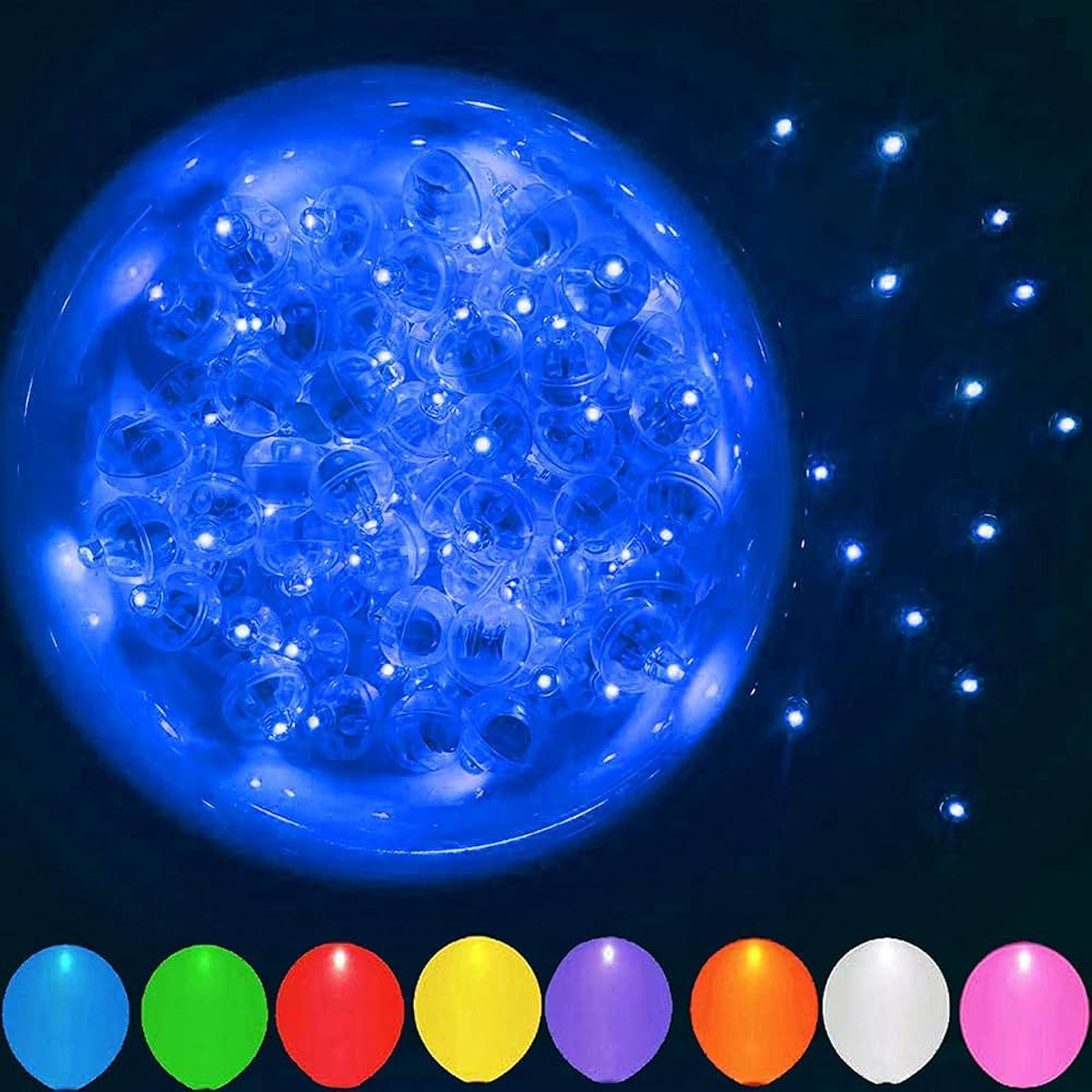JJGoo 100Pcs LED Balloon Lights, Flash Waterproof Round Balls Light up for Balloon Paper Lantern ... | Amazon (US)
