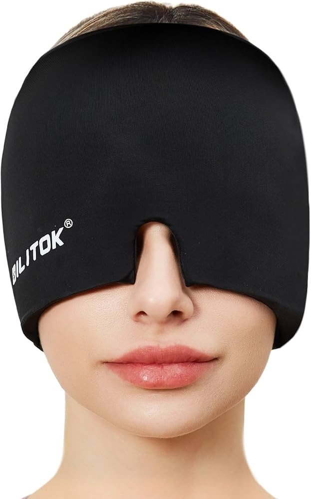 EXQUISLIFE Migraine Headache Relief Cap, Gel Ice Head Wrap, Hot and Cold Therapy, Headache Eyes M... | Amazon (US)