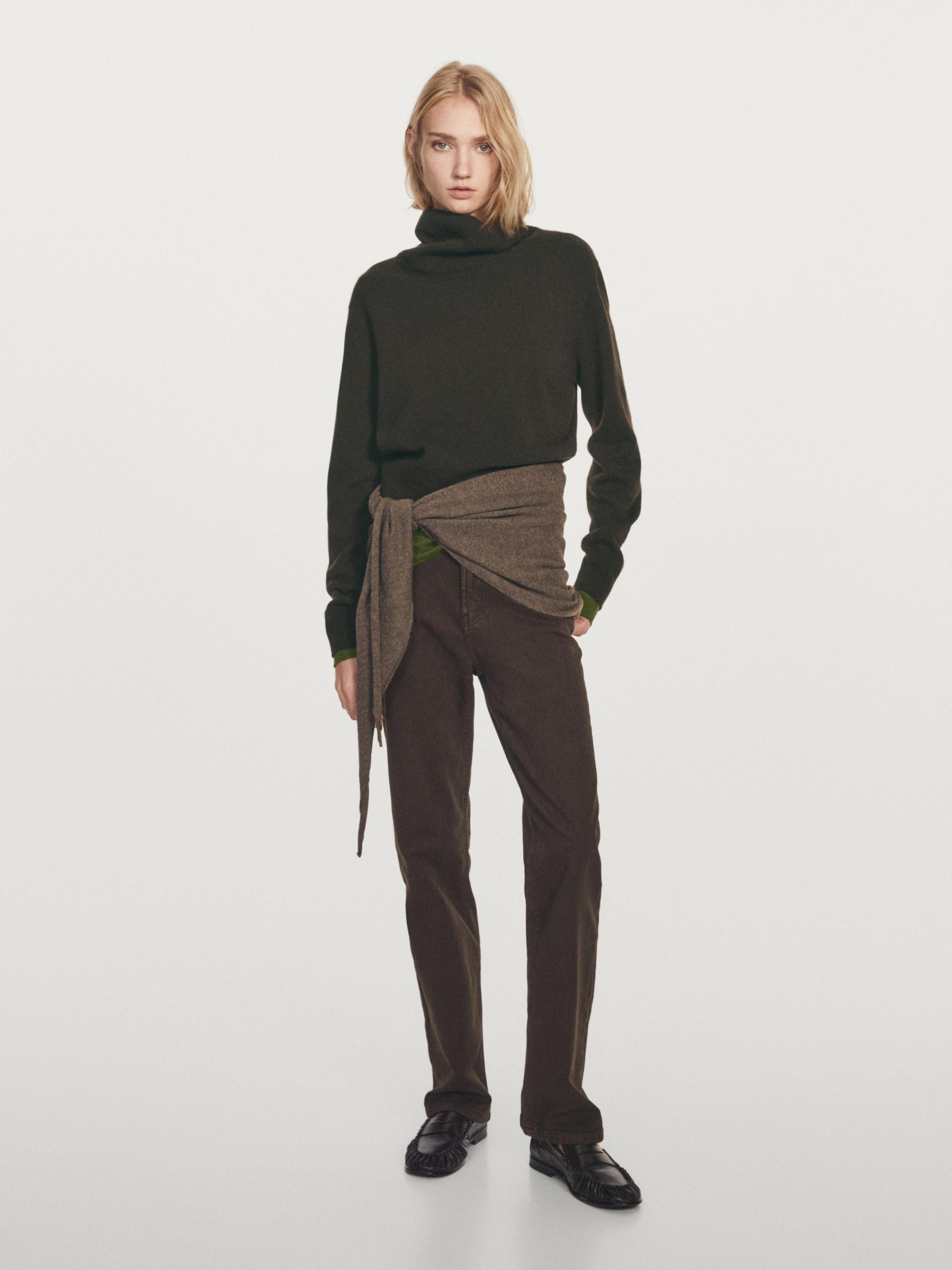 Kurzer Strickpullover aus 100 % Kaschmir | Massimo Dutti DE