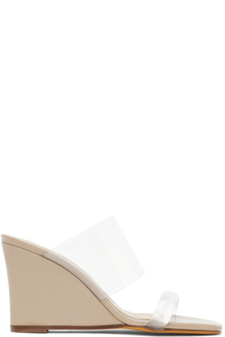 Beige Olympia Heeled Sandals | SSENSE