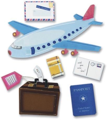 JOLEES Boutique Dimensional Stickers, Airplane Travel | Amazon (US)