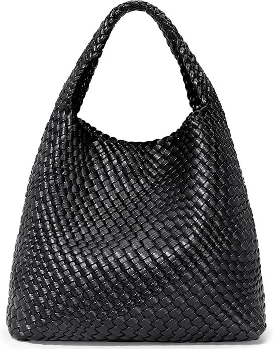 Woven Bag Purses and Handbags, Woven Vegan Leather Bag For Women, Woven Tote Bag Shoulder Bag Top... | Amazon (US)