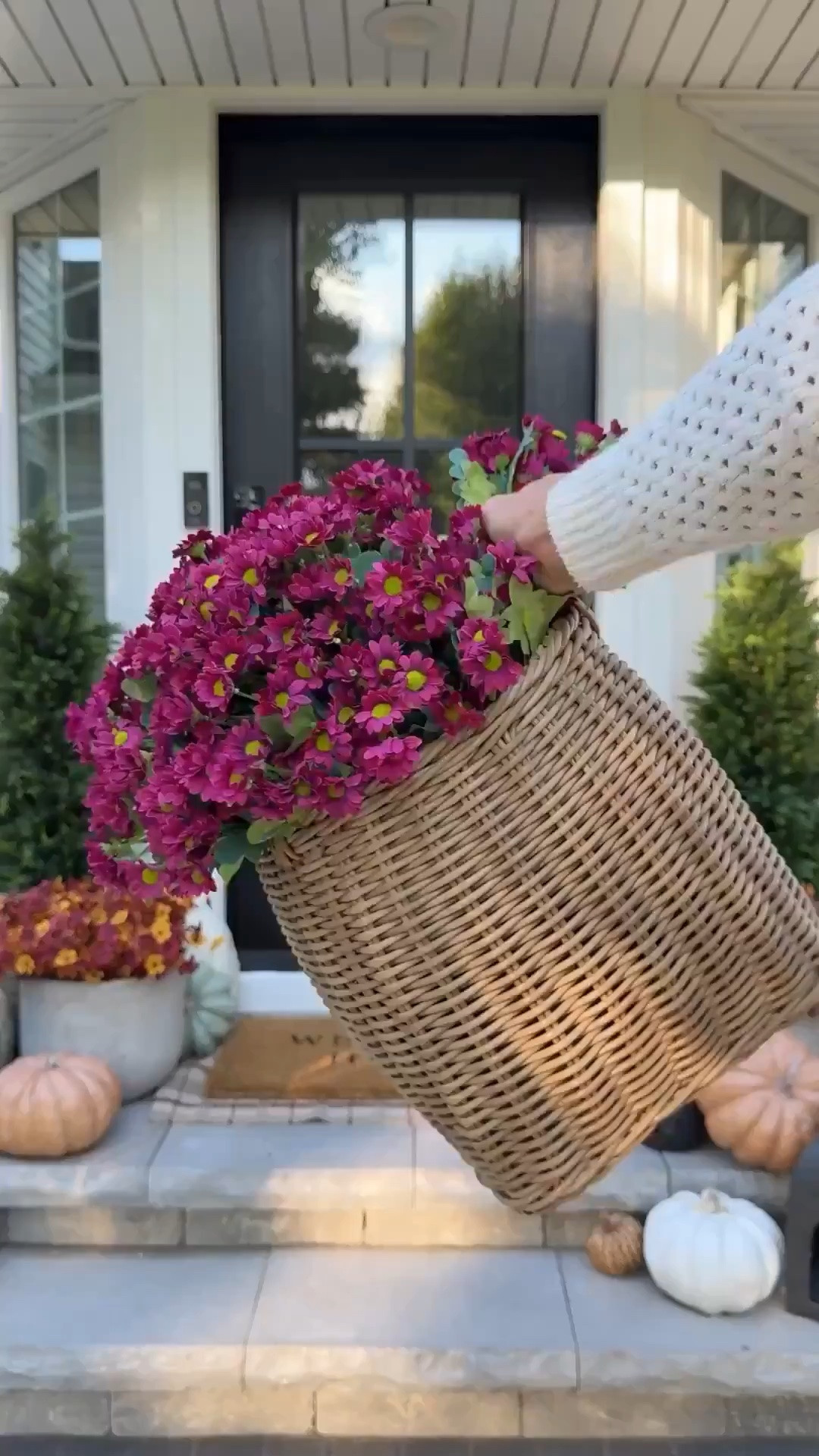 Faux is absolutely the way to go! If you don’t want to worry about your fall mums dying early or being destroyed by little animals, I love using faux options.

#LTKHome #LTKSeasonal