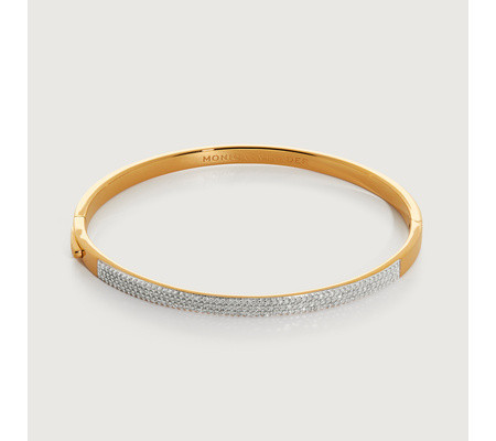 Diamond Pave Essential Bangle | Monica Vinader (Global)
