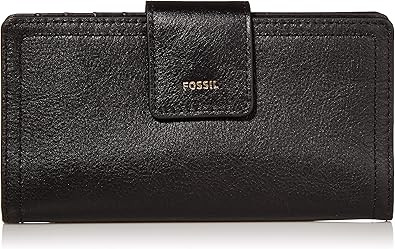 Fossil Women's Logan Leather RFID-Blocking Tab Clutch Wallet | Amazon (US)