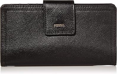 Fossil Women's Logan Leather RFID-Blocking Tab Clutch Wallet | Amazon (US)