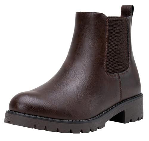 Vepose Women's 9607 Chelsea Ankle Boots Pull-On Booties for Women | Amazon (US)