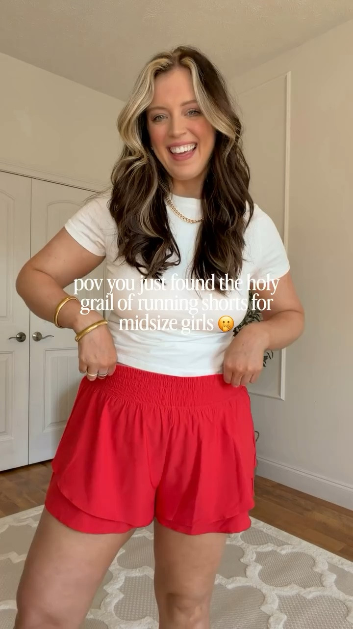 The perfect running shorts ✨🤌🏻 You can pry these from my cold dead hands because i am obsessed!! 😩 I’ve bought 4 colors and will probably buy them all, they are that good! Midsize, thick thigh friendly 👏🏻 Follow @maciejade for more midsize fashion! 💗 

PS: these look identical to the lulu shake it out shorts for a fraction of the price!! 

midsize style | running shorts | summer shorts | cute shorts | size 10 | size 12 | lululemon | look for less | midsize fashion | midsize body | cute activewear | thick thigh friendly

#LTKSeasonal #LTKootd #LTKMidsize