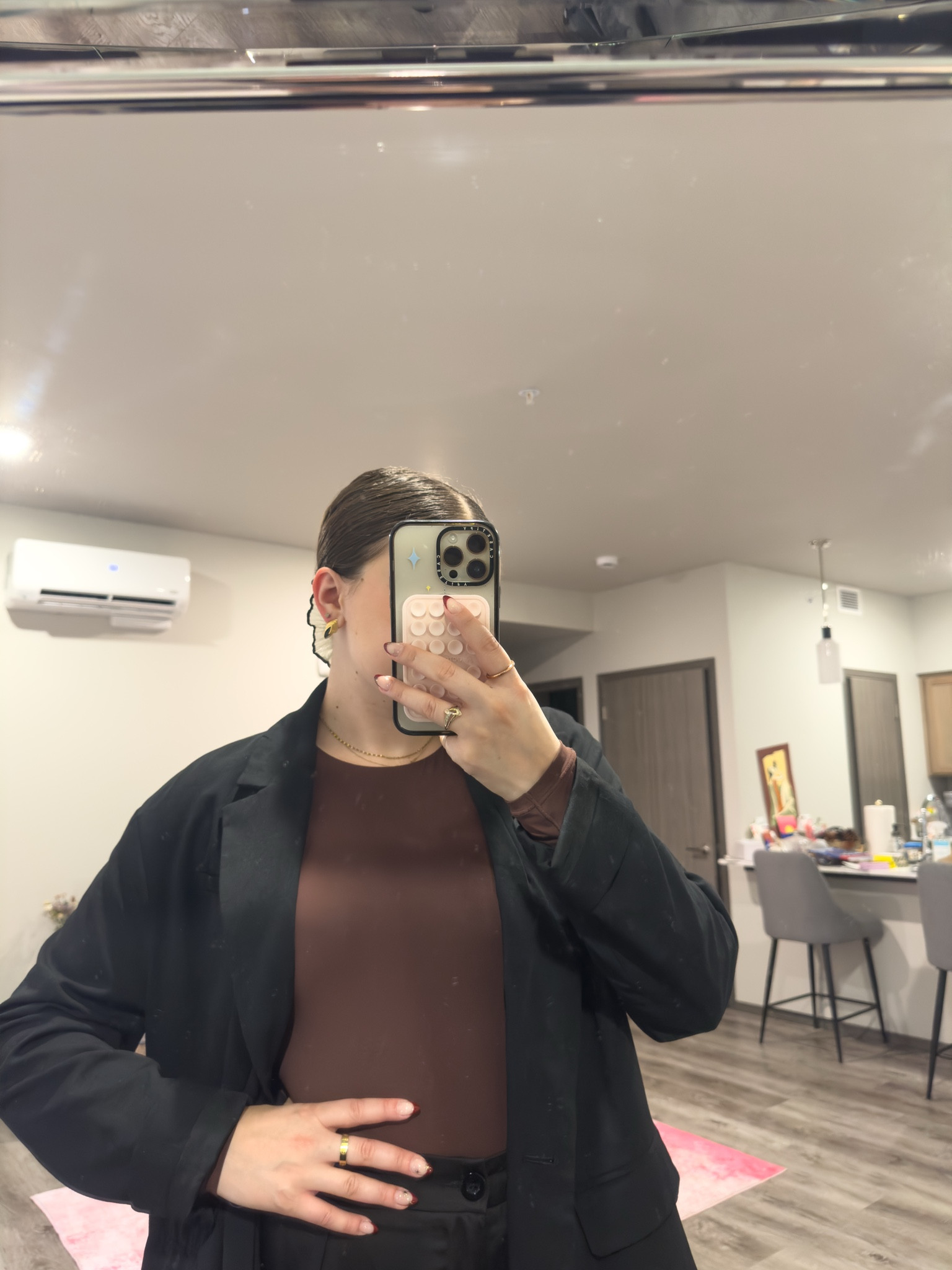 Details of my workwear! We had an interview so I wanted to look extra sharp 👩🏻‍🏫 PS the scrunchie I wore is my new fave accessory!

I’m wearing a L blazer and M bodysuit 

#LTKootd #LTKBeauty #LTKFindsUnder100