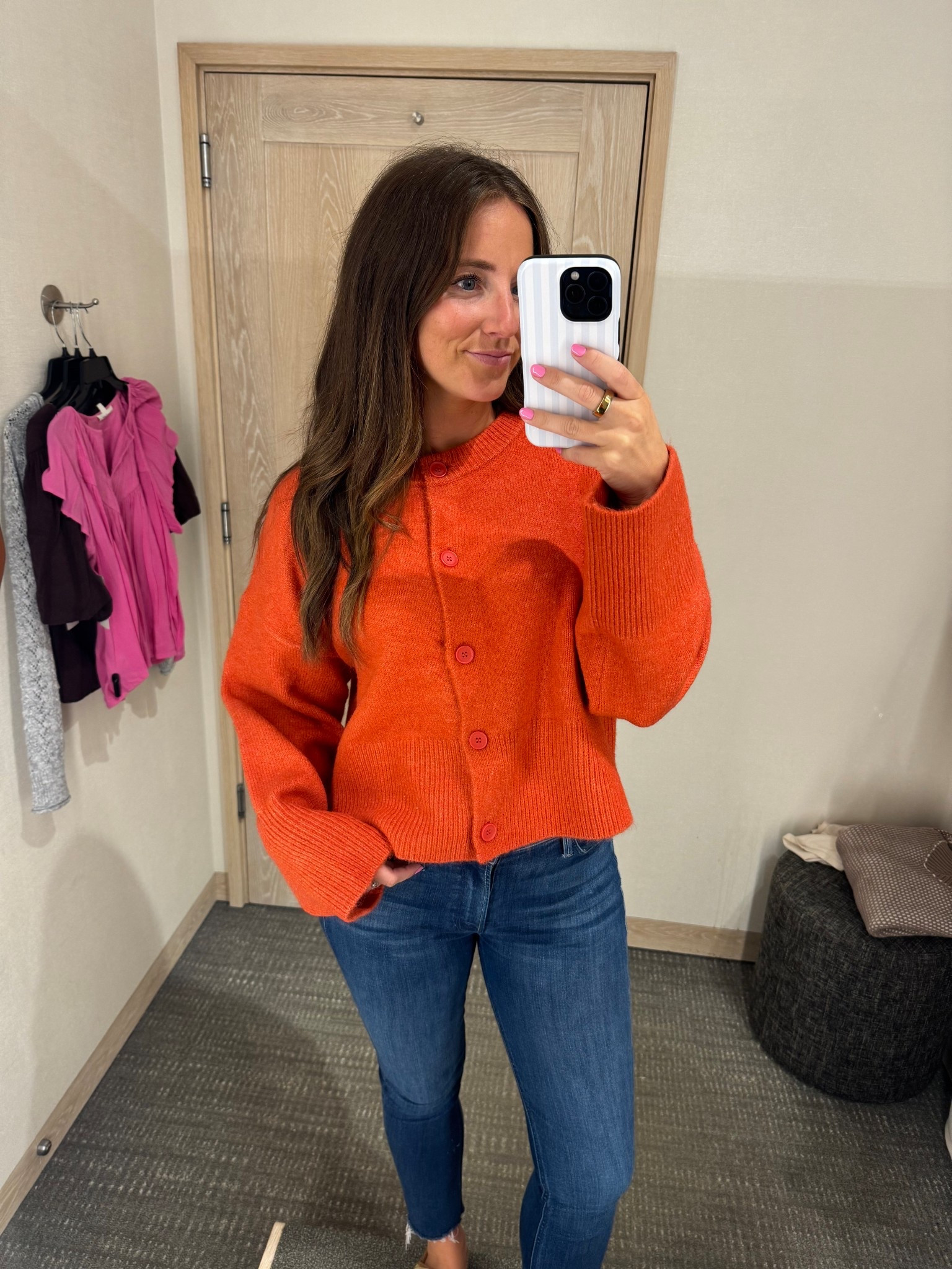 This cardigan is SO soft! It comes in a bunch of colors. So great for fall! 
I sized up to M for this but should’ve stuck to my true small! 

#LTKFindsUnder50 #LTKSaleAlert #LTKFindsUnder100