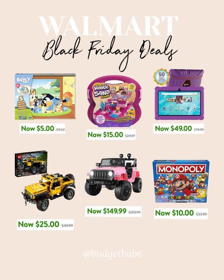 Walmart Black Friday deals are live! Shop the Walmart Annual Event to save on toy deals from $5 and get a head start on holiday shopping. Plus get 50% off an annual Walmart+ membership! Offer ends soon. #walmartpartner #walmart #walmartfinds #iywyk 

#LTKHolidaySale #LTKsalealert