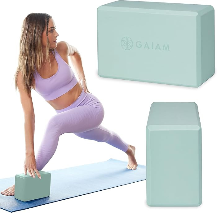 Gaiam Yoga Block - Supportive Latex-Free Eva Foam - Soft Non-Slip Surface with Beveled Edges for ... | Amazon (US)
