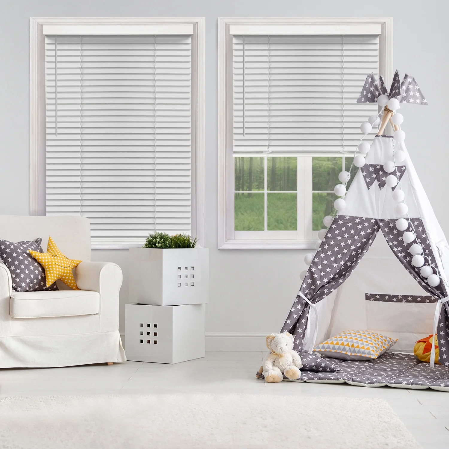 Richfield Studios 2" Cordless Faux Wood Blinds, White | Walmart (US)