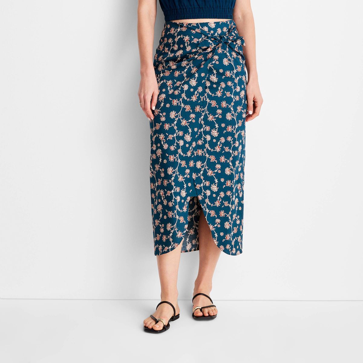 Women's Side-Tie Sarong Midi Skirt - Future Collective™ with Jenny K. Lopez | Target