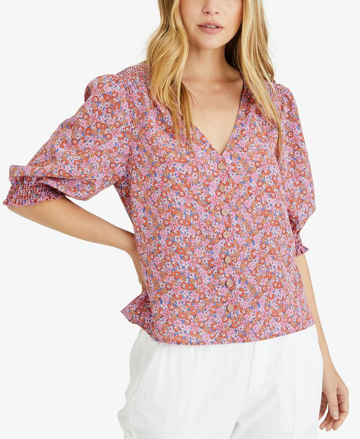 Sanctuary
          
  
  
      
          Printed V-Neck Blouse | Macys (US)