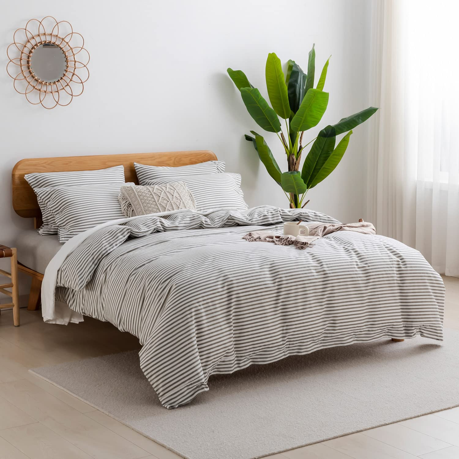 JELLYMONI Queen Duvet Cover Set- Cotton Duvet Cover 3 Pieces with Button Closure, 1 Duvet Cover a... | Amazon (CA)