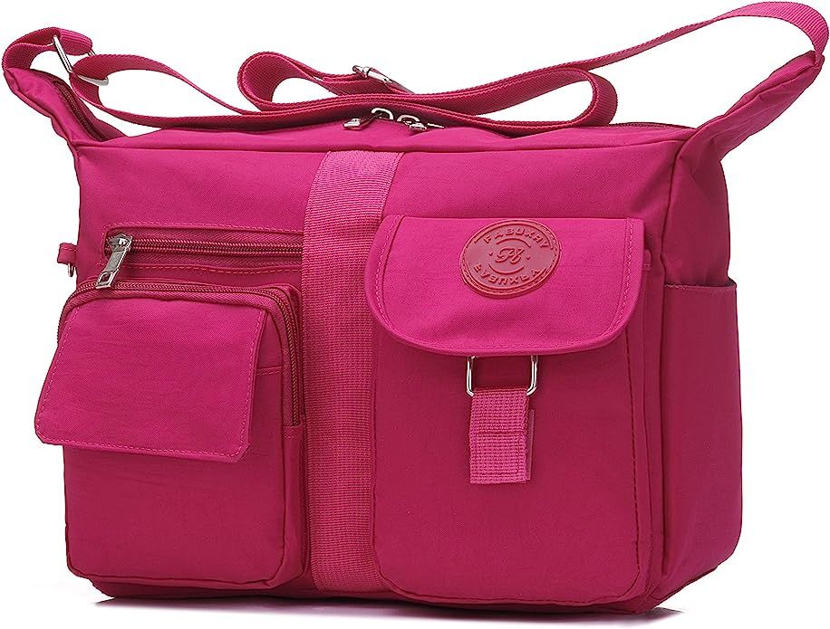 Fabuxry® Women's Shoulder Bags Casual Handbag Travel Bag Messenger Cross Body Nylon Bags | Amazon (US)