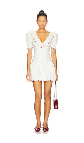 MAJORELLE Anita Mini Dress in Ivory. - size M | Revolve Clothing (Global)