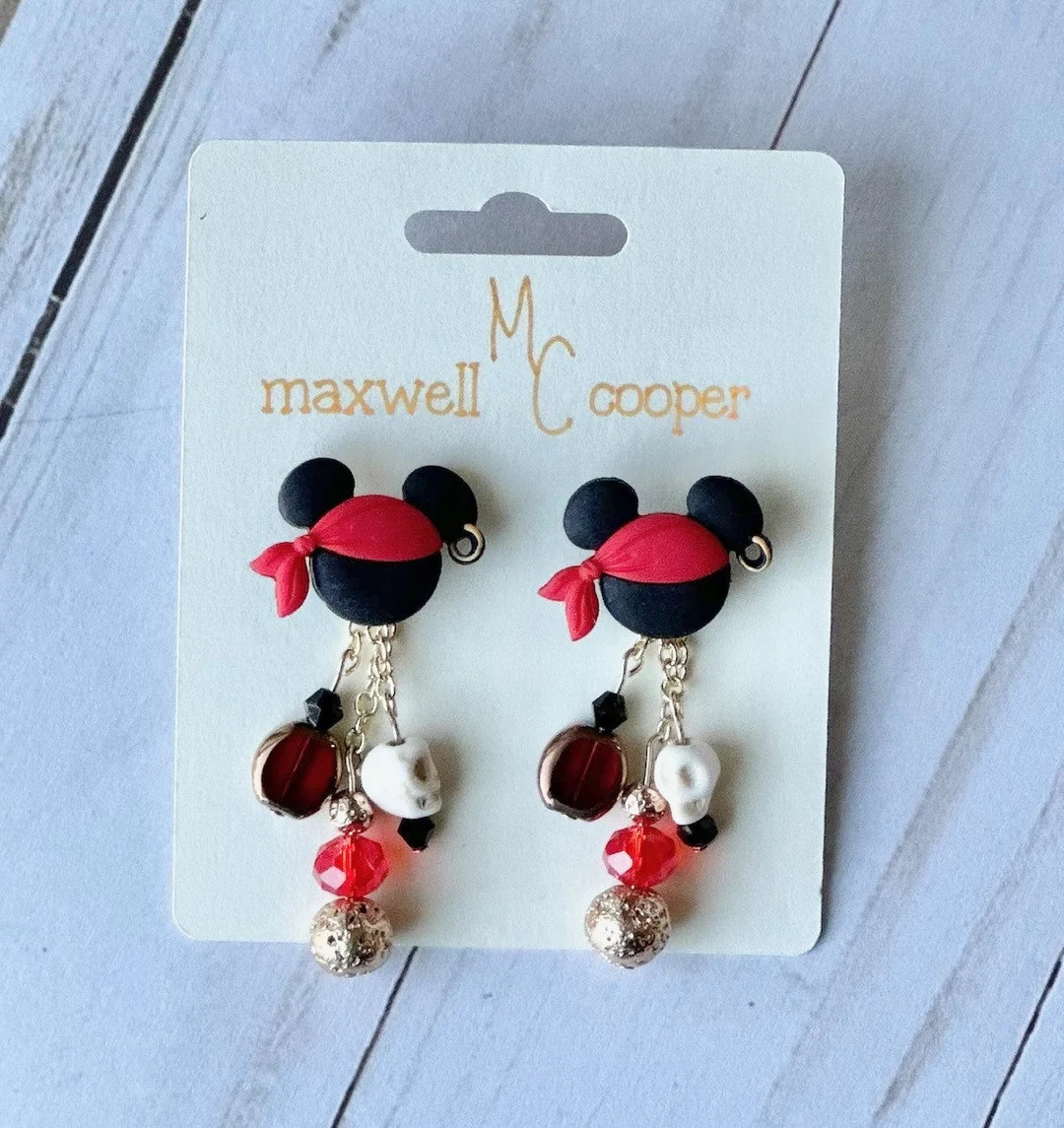 Mickey Mouse Pirate Earrings/pirate Earrings/disney World Earrings/disneyland Earrings/theme Park... | Etsy (US)