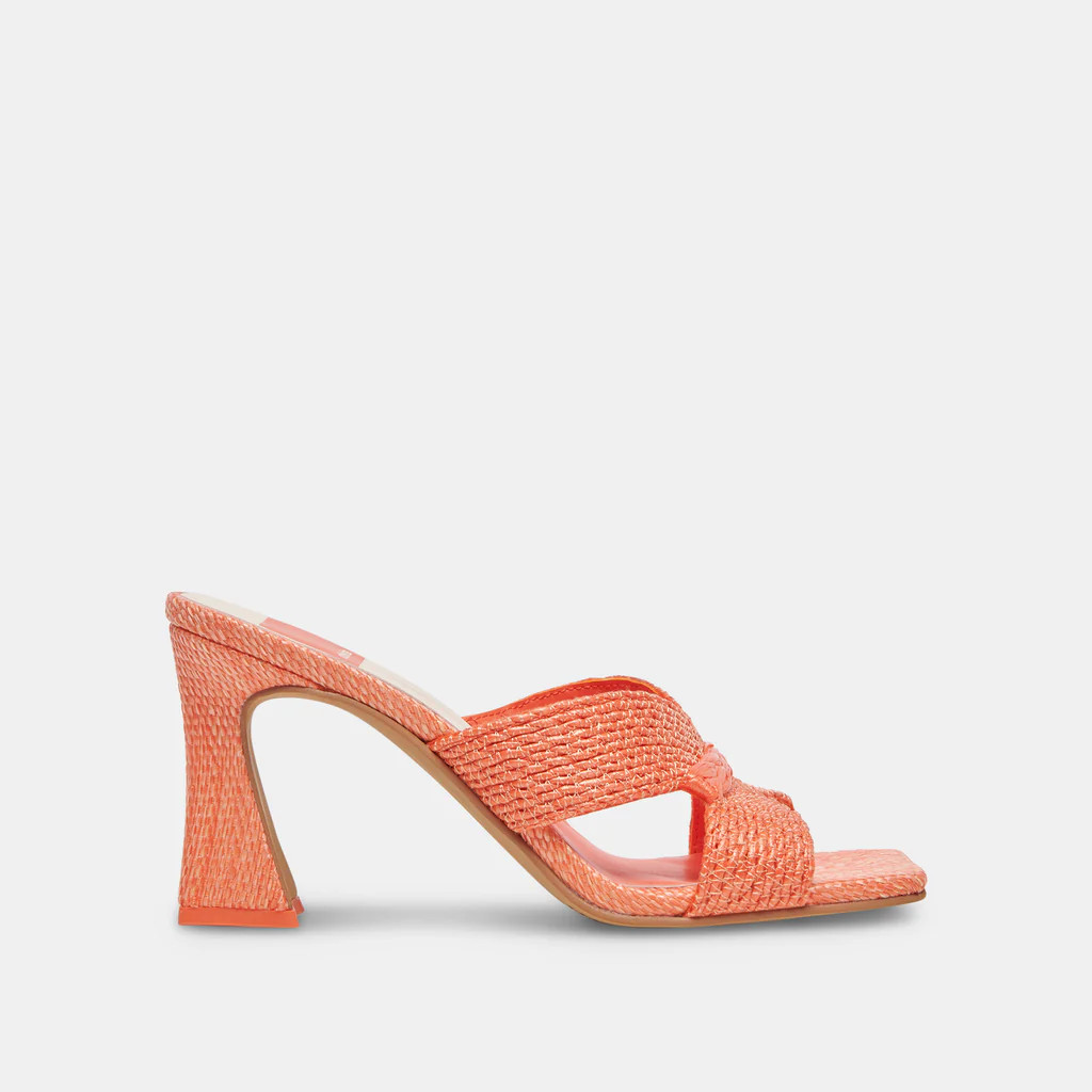 NITRO HEELS ORANGE RAFFIA | DolceVita.com