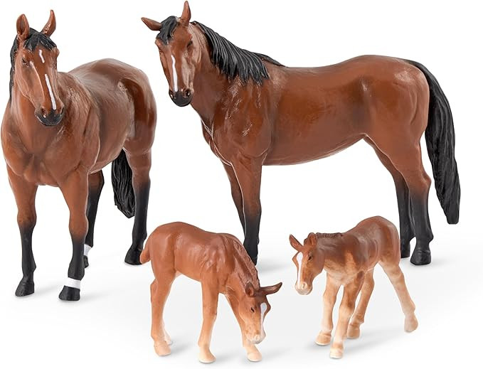 Terra by Battat – Realistic Horse Toys – 4 Pieces Plastic Animal Figurines – Farm Playset f... | Amazon (US)