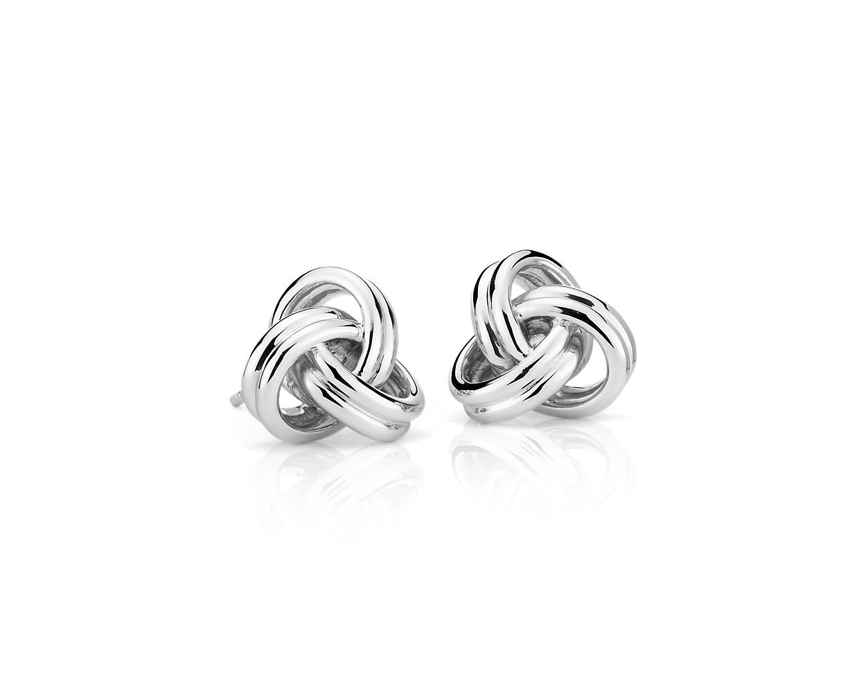 Grande Luxe Love Knot Stud Earrings in Sterling Silver | Blue Nile
