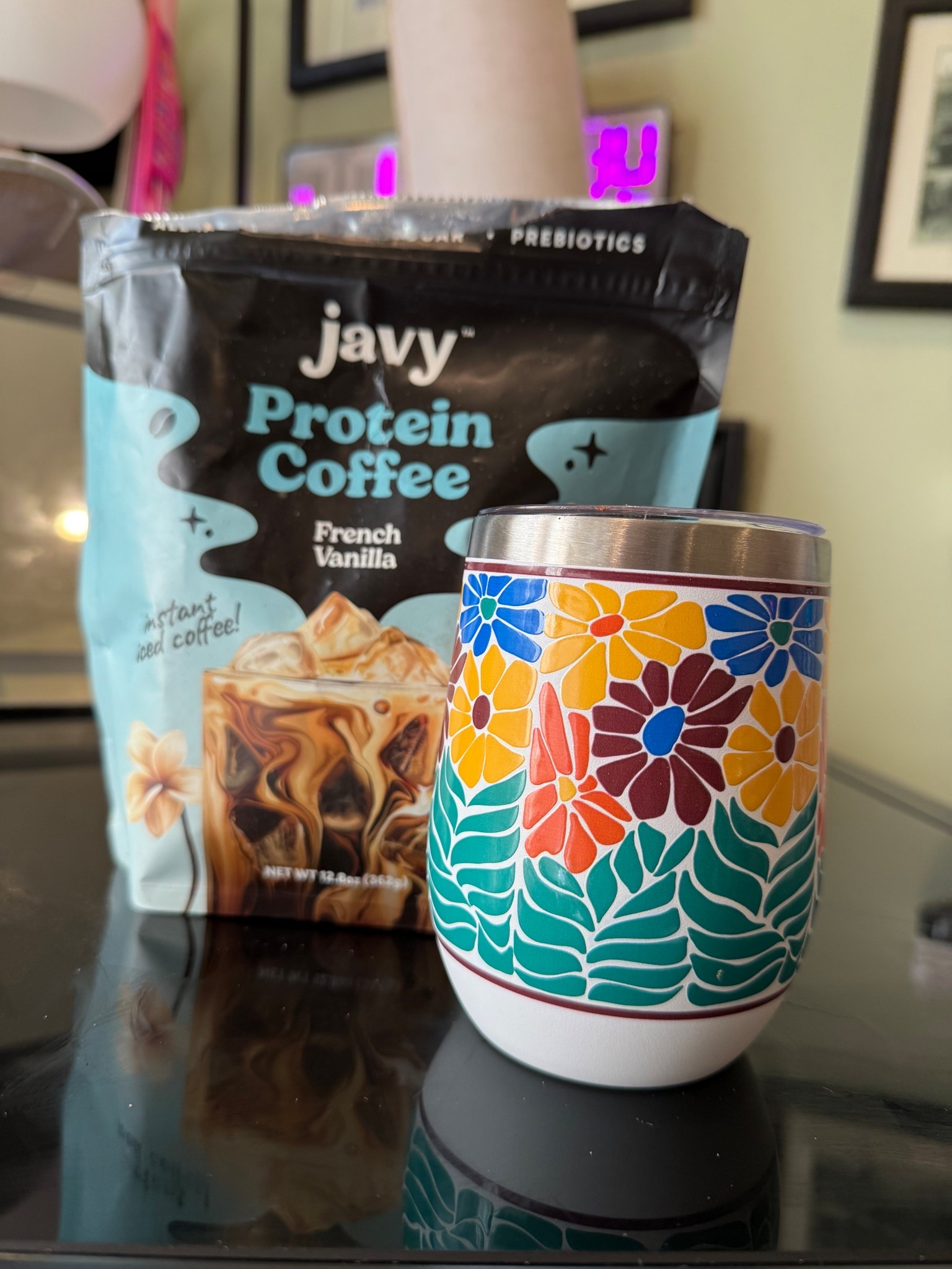 Now that I’m working again it’s time to be consistent with my protein. One way I do, is drinking javvy coffee protein mixed with flavored cream. It’s the best morning start 

#LTKOver40 #LTKSaleAlert #LTKmorningroutine