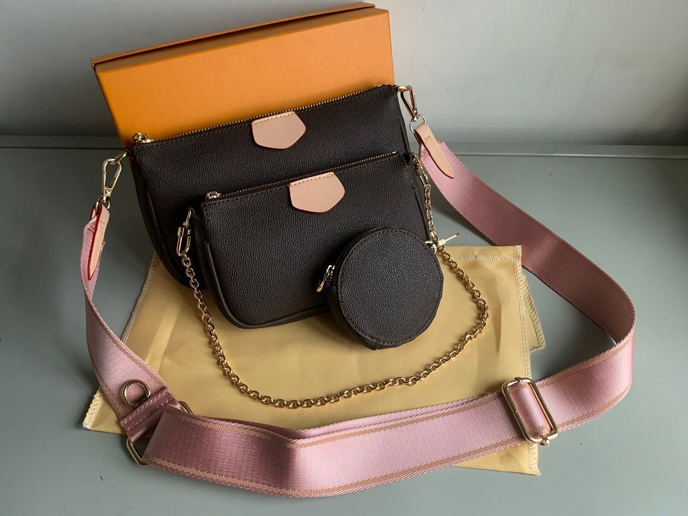 New Women Favorite Genuine Leather Fashion Handbags Multi Pochette Accessoires Purses Flower Mini... | DHGate
