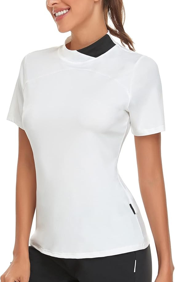 Women's Golf Shirt Short Sleeve Tennis Shirt Quarter Zip Golf Pullover Golf Polo Shirts Argyle Su... | Amazon (US)