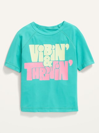 Unisex Graphic Short-Sleeve Rashguard Swim Top for Toddler | Old Navy (US)