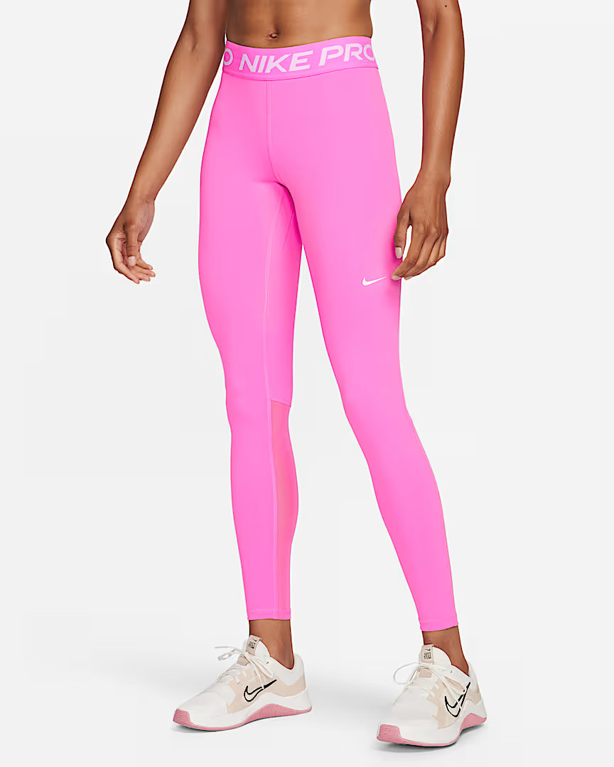 Nike Pro Women's Mid-Rise Mesh-Paneled Leggings | Nike (US)