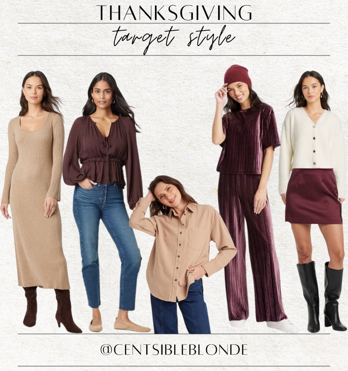Thanksgiving, burgundy, tan dress, target outfit, target style, satin skirt, 
fall style, fall outfit, matching set, sweater and skirt, ruffle top

#LTKSaleAlert #LTKHoliday #LTKFindsUnder50