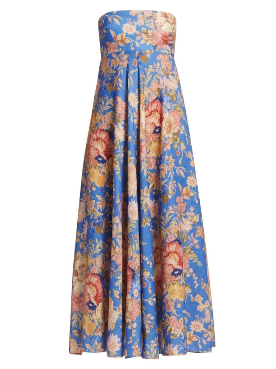 August Strapless Linen Maxi Dress | Saks Fifth Avenue