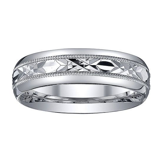 Mens Sterling Silver Wedding Band | JCPenney