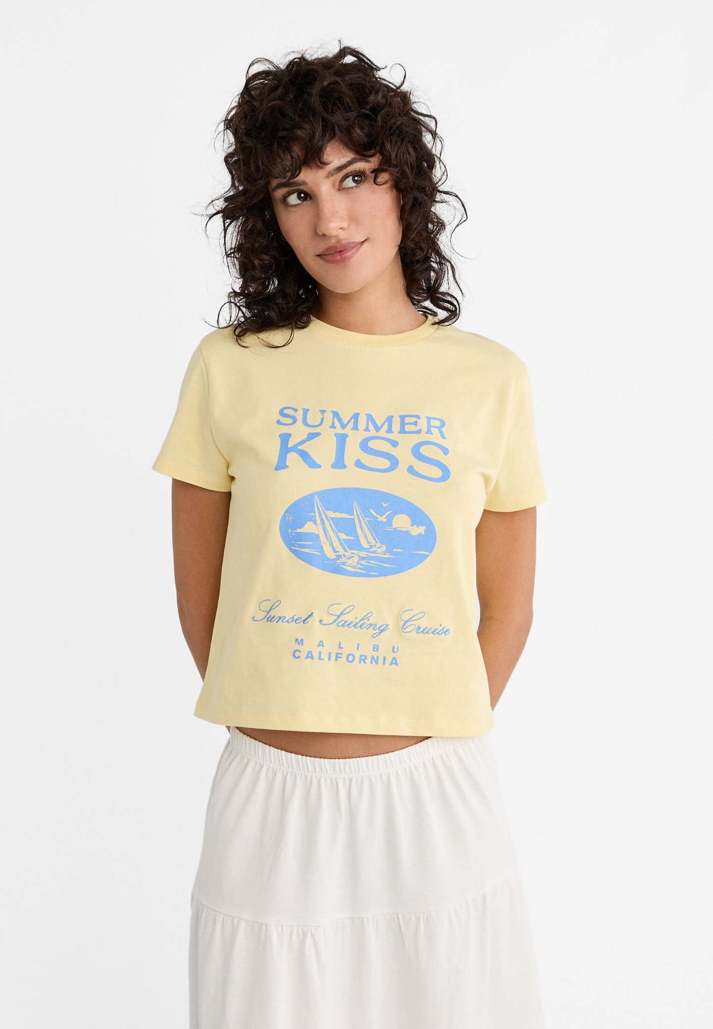 Text print T-shirt | Stradivarius (UK)