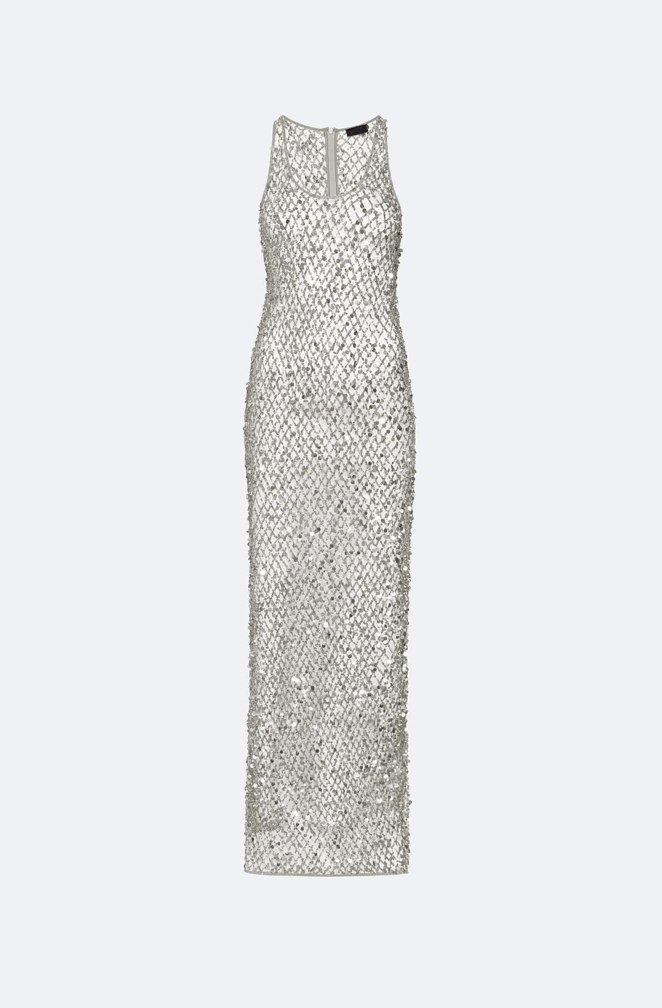 Net Mesh Sequin Tank Gown | Lapointe (US)