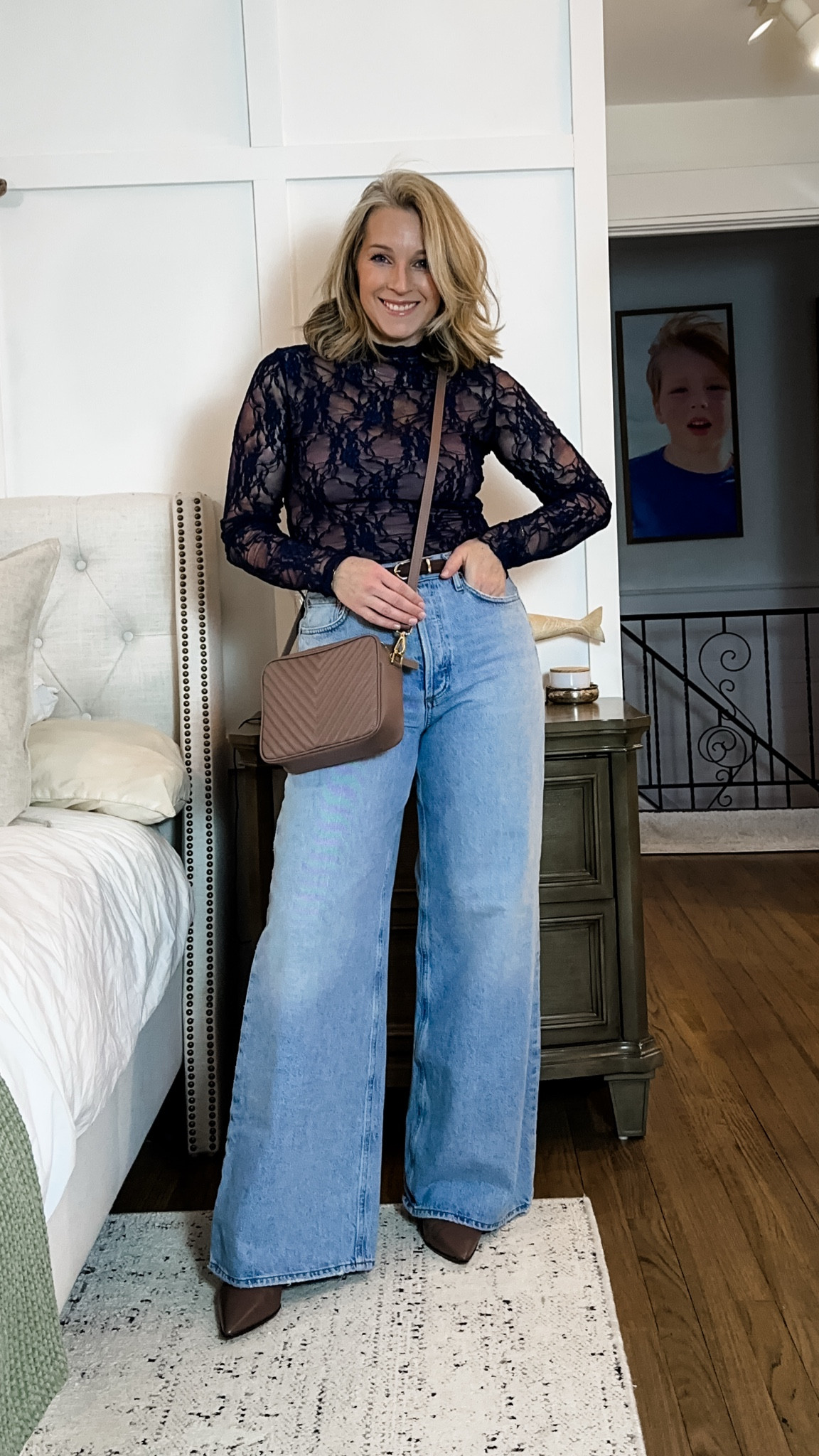 What I wore to a 30th bday in Hoboken! It felt age appropriate, chic and stylish. I got so many compliments on this outfit. 
Medium lace top and cami. Tts 29 jeans with a small kitten heel boot in the most beautiful portobello color  

#LTKFindsUnder50 #LTKParties #LTKStyleTip