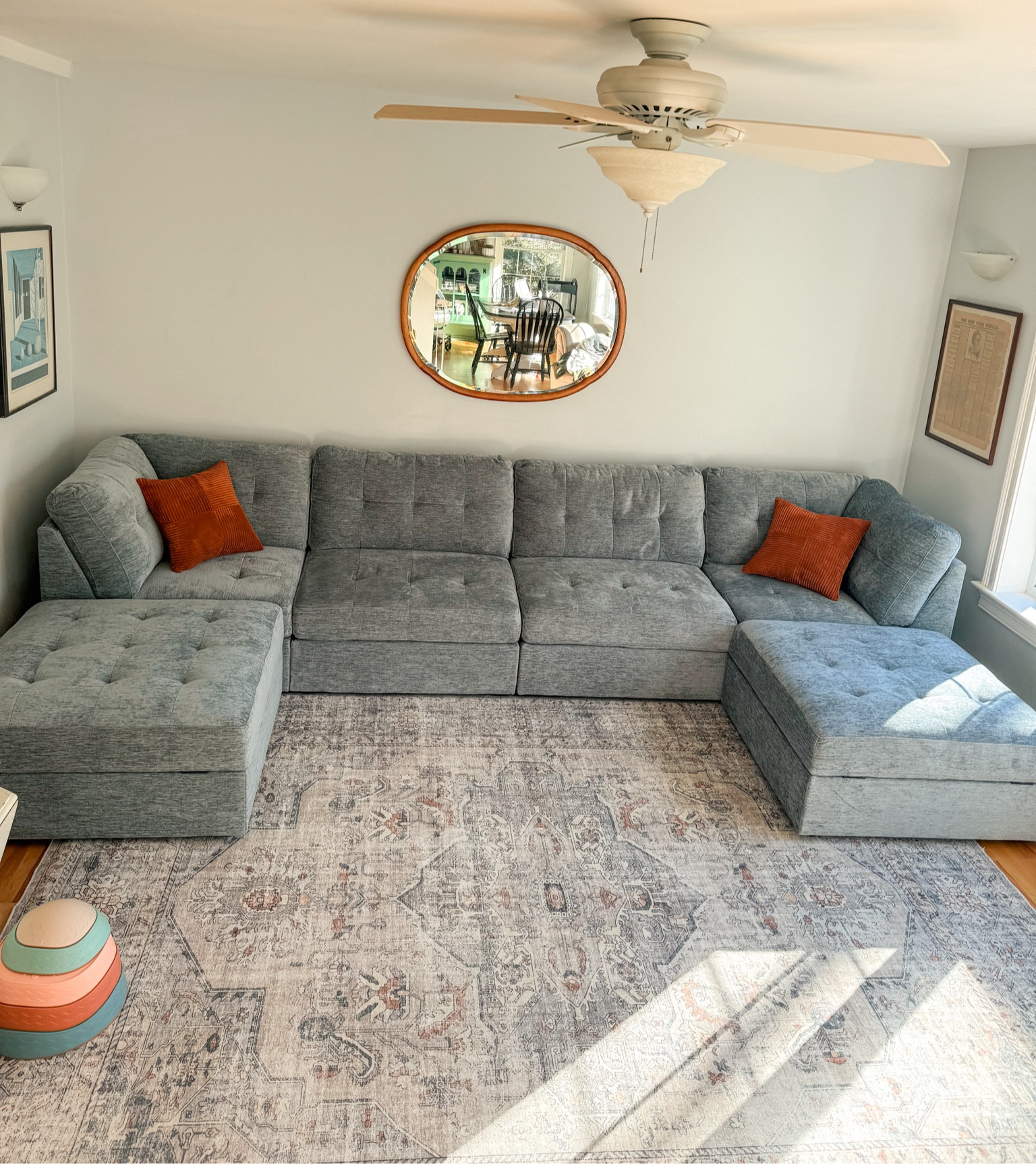 New living room design 🩶🤎✨ unable to link the couch but linking the rug and pillow covers 😊

#LTKHome #LTKCyberWeek #LTKGiftGuide