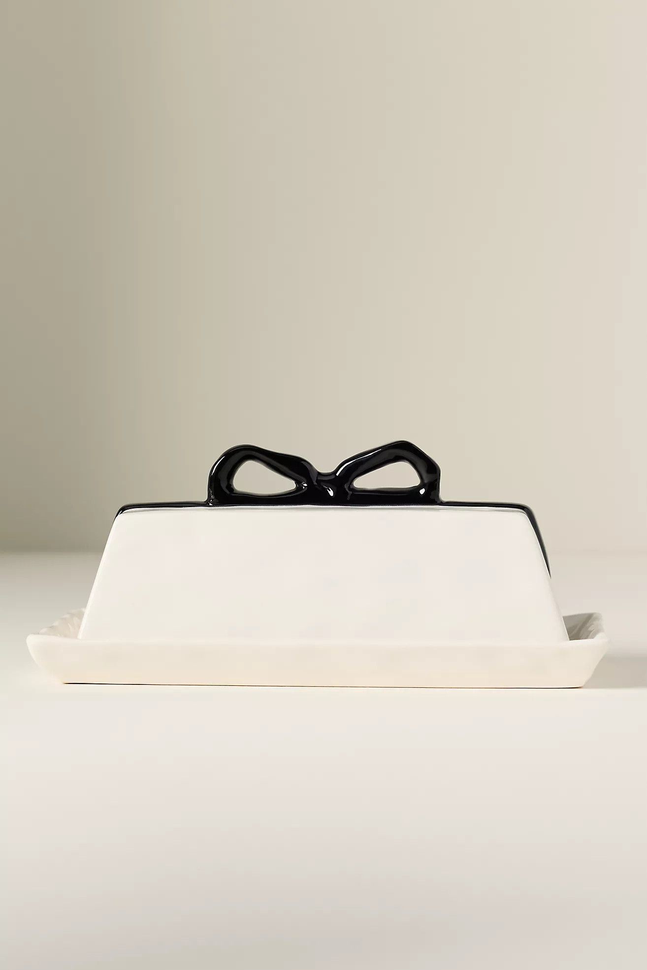 Benedita Bow Ceramic Stoneware Butter Dish | Anthropologie (US)