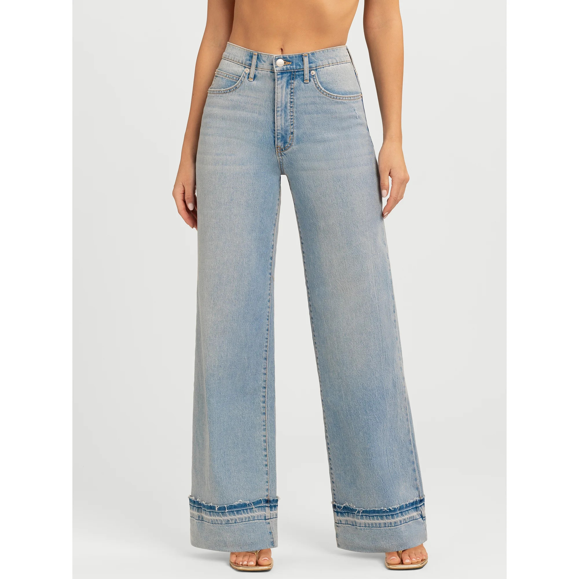 Jessica Simpson Women's and Women's Plus Freesia Wide Leg Jeans, 30", 32", and 34" Inseams, Sizes... | Walmart (US)