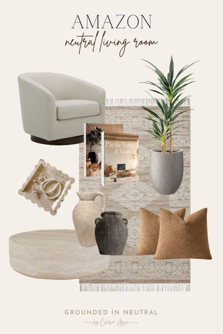 Amazon neutral living room. This fringe detail rug and swivel chair are perfect for creating a neutral oasis. 

#LTKStyleTip #LTKSeasonal #LTKHome