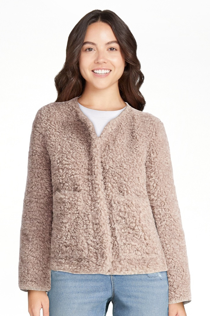 Sofia by Sofia Vergara Women's Faux Fur Cropped Jacket, Sizes XS-XXXL | Walmart (US)