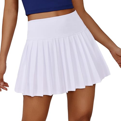 PINSPARK Pleated Tennis Skirts for Women High Waist Golf Skirt Tummy Control Athletic Skorts for ... | Amazon (US)