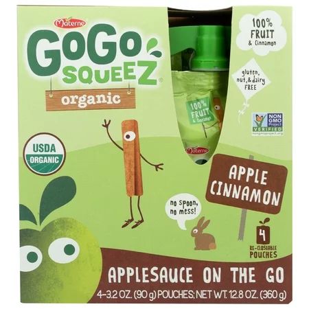 Gogo Squeeze Applesauce Apple Cinnamon, 4/3.2 Oz | Walmart (US)