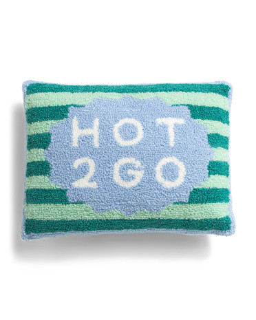 12x16 Hot To Go Hooked Pillow | TJ Maxx