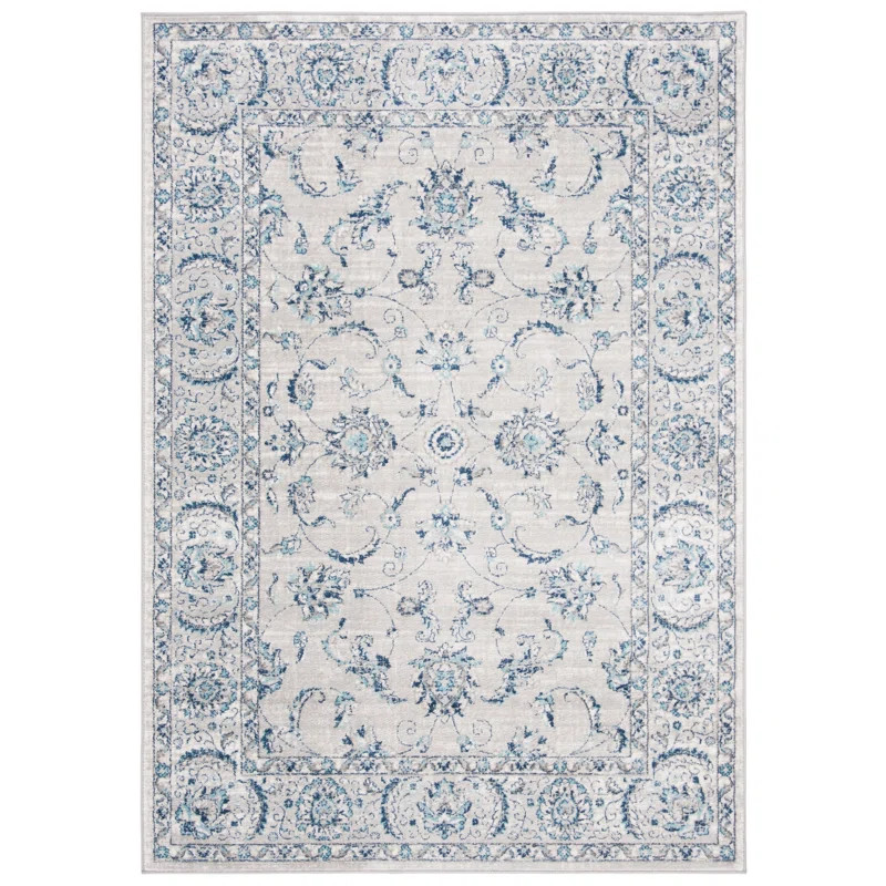 Llana Oriental Area Rug in Light Grey / Blue | Wayfair North America