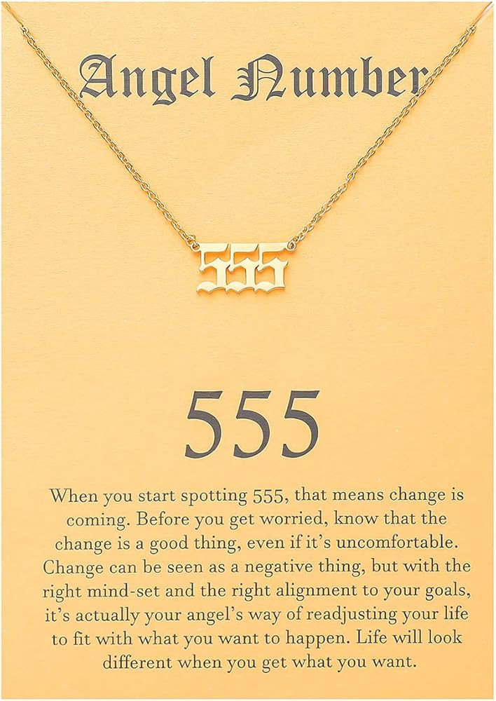 Tasunom Angel Number Choker Necklace Numerology Jewelry for Women | Amazon (US)
