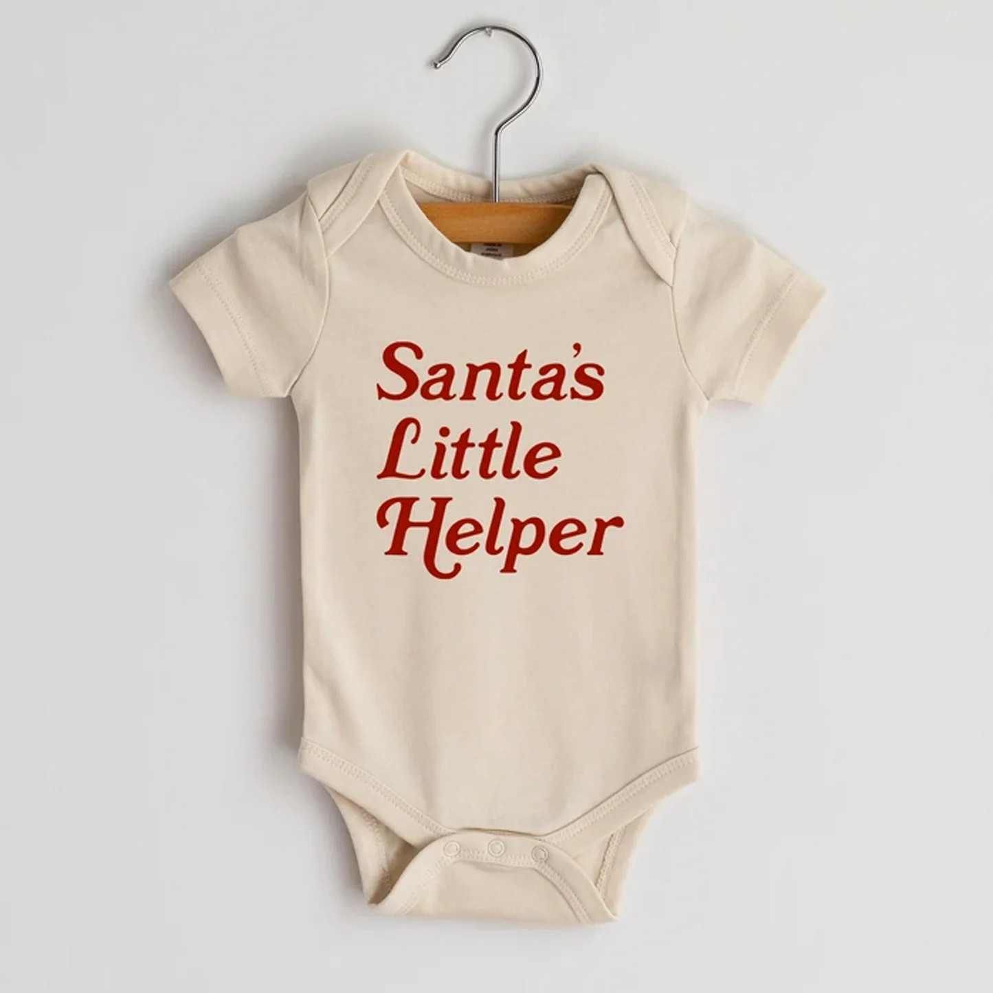 Short Sleeve Graphic Bodysuit, Santa's Little Helper | SpearmintLOVE